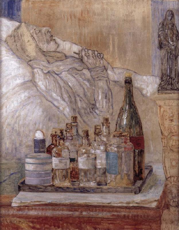 James Ensor My Dead mother oil painting image